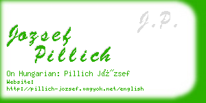 jozsef pillich business card